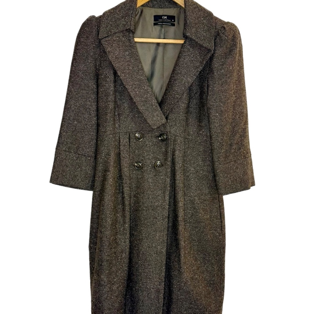 Cue Australian 3/4 length sleeve wool coat - Size 6